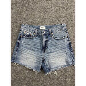 Pistola Denim Shorts Womens 26 Blue High Rise Distressed Cutoff Raw Hem